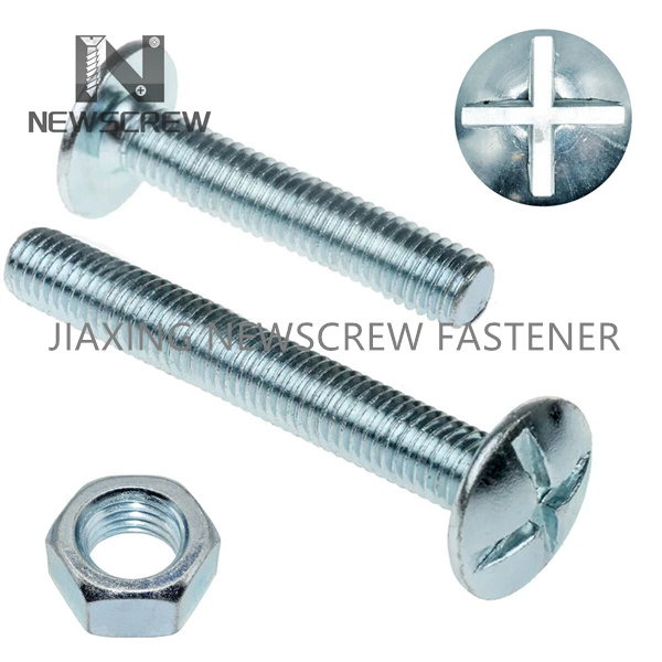 1/4 Cross Mushroom Head Roofing Bolt with Square Nut