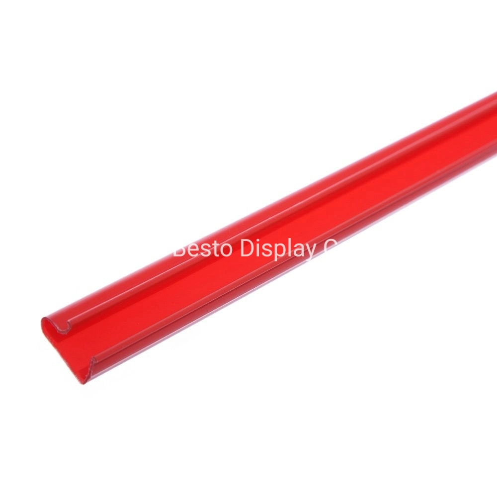 1220mm Length Red PVC Plastic Slatwall Insert Display for 18mm MDF Slatwall