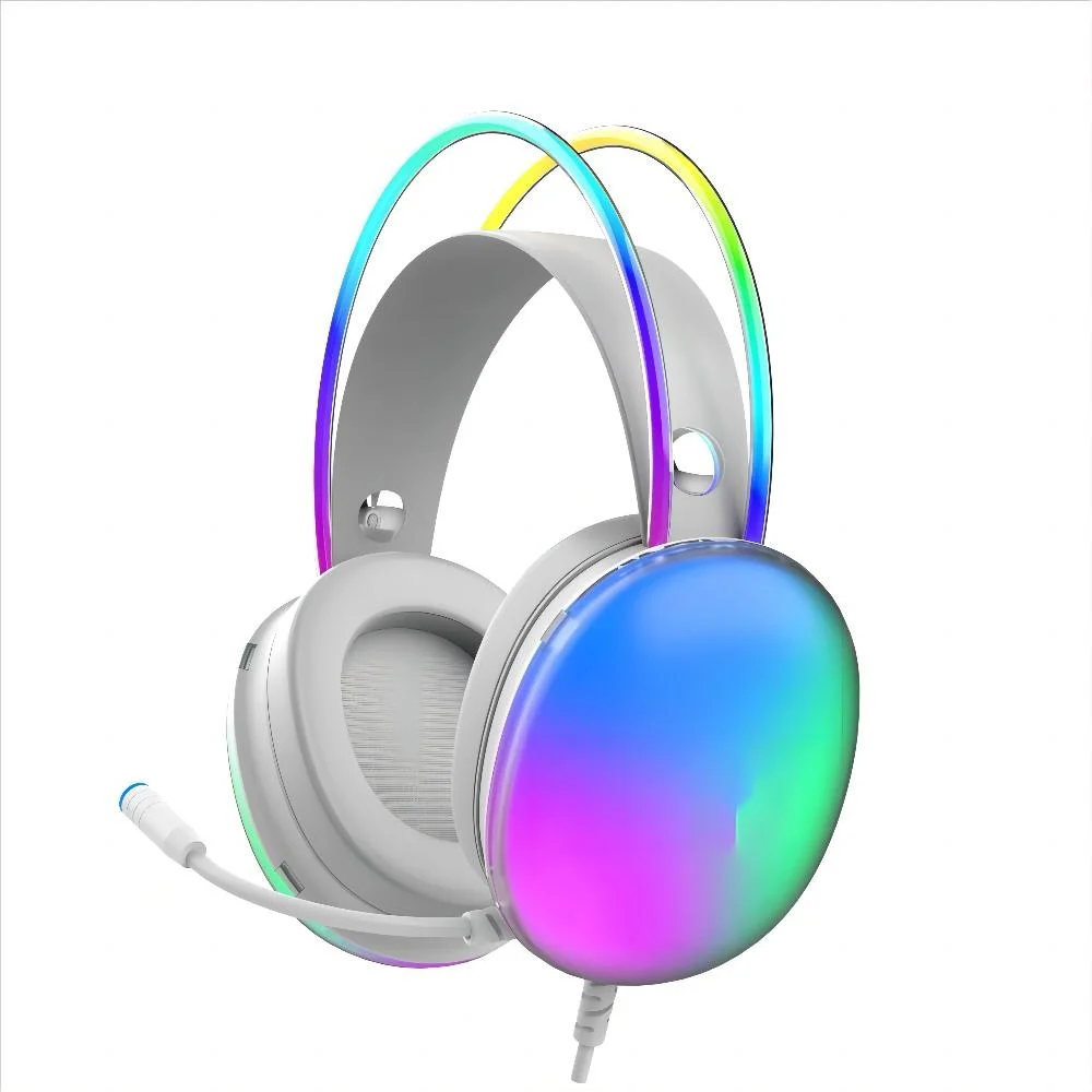 Wired RGB light and Soft RGB Headband Gaming Headphone