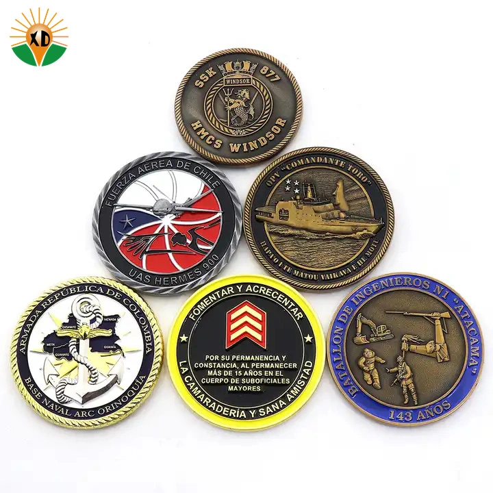 China Wholesale Custom Design You Own Metal High Quality Zinc Alloy Souvenir Coin Police Army Firefighter Navy Usn Chief Military Challenge Coin
