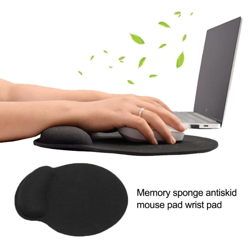 Custom Wrist Support Gel Mouse Pad with Wrist Rest, Comfortable Computer Mouse Pad for Laptop, Pain Relief Mousepad with Non-Slip PU Base for Office & Home,