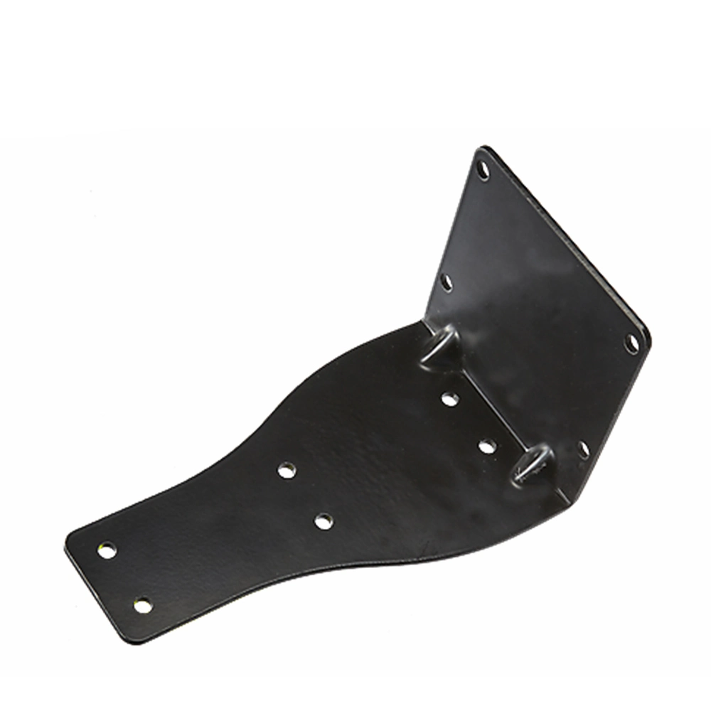 Custom Sheet Metal Mounting Brackets Black Powder Coating OEM Stamping Bending Forming Service