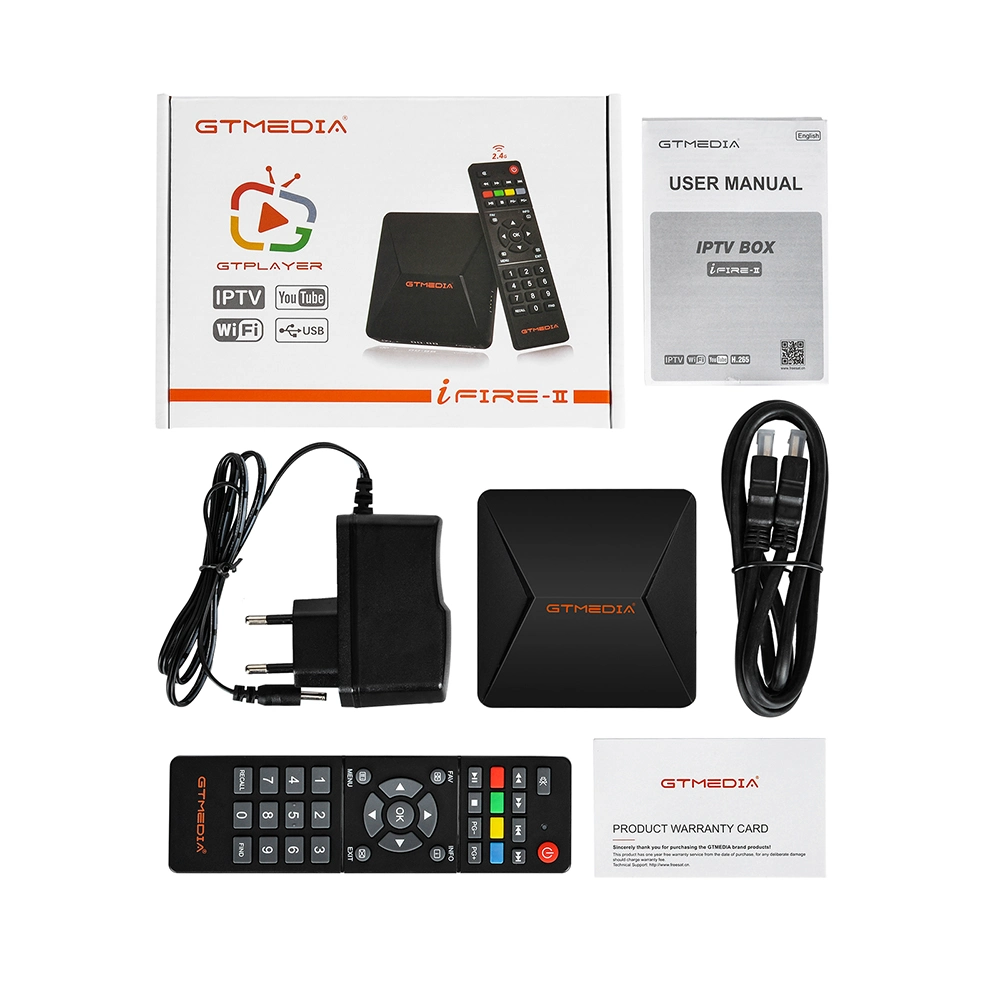 Gtmedia Ifire2 H. 265 TV Box Support IPTV Activate Mac Address with Portal Built-in WiFi