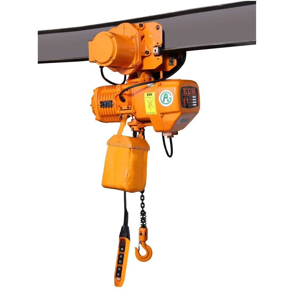 Hhbb High quality/High cost performance Electric Hoist with Remote Control 1 Ton Chain Block Trolley Type Lifts Crane