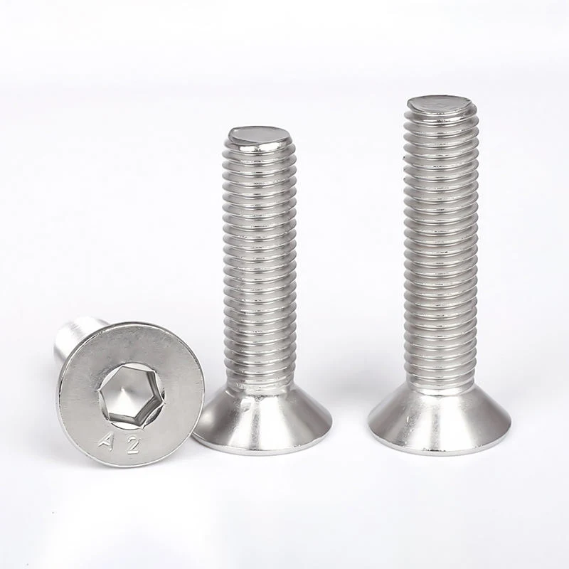 M2 M2.5 M3 M4 M5 M6 M8 DIN7991 Stainless Steel 304 or Black Grade 10.9 Hexagon Hex Socket Flat Head Countersunk Screw