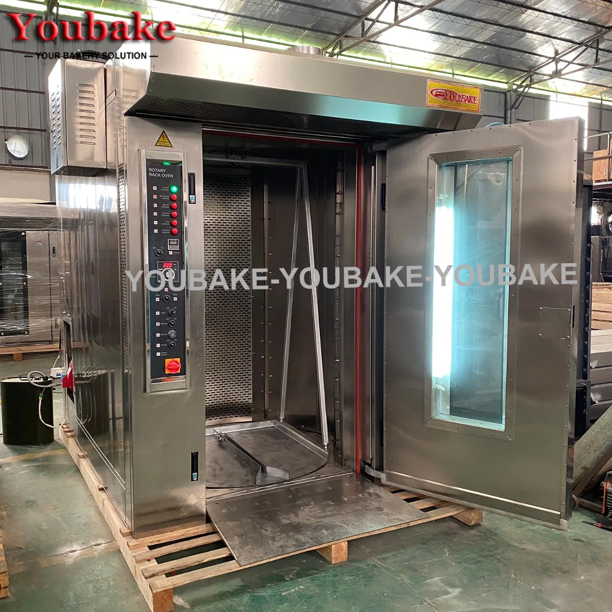 12 16 32 64 Trays Rotary Bread Rack Oven Industrial Bakery Equipment Diesel Gas Electricity Rotating Baking Oven