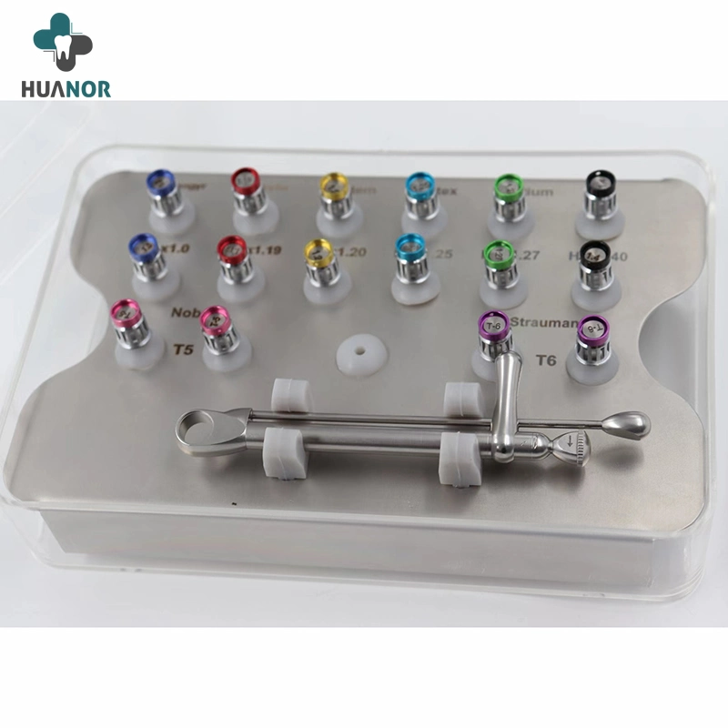 Implante dental con destornilladores Soporte llave dinamométrica Universal Kit prótesis