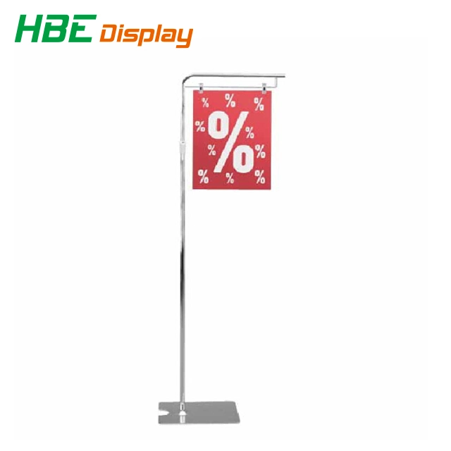 Black Metal Newspaper Advertising Display Stand Sign Holder