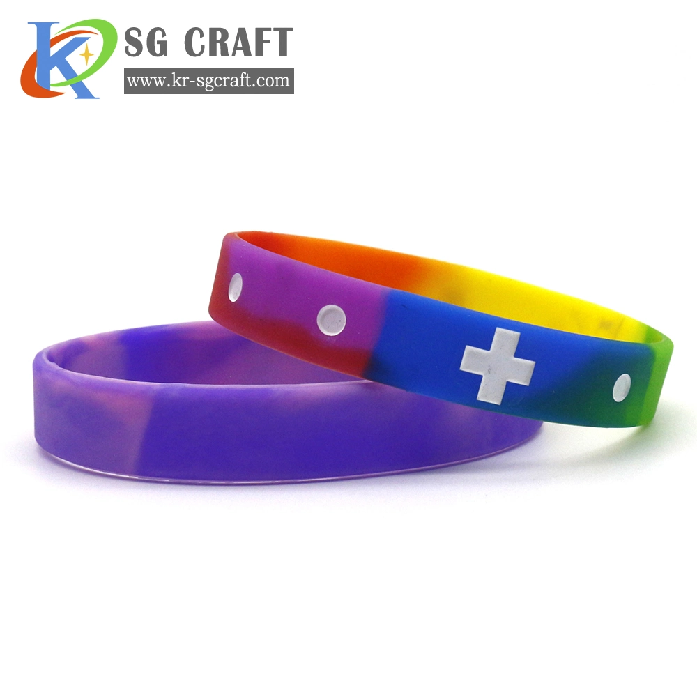Hot Selling Wholesale Craft Gift Rubber Band Decoration Printed Promotional Gift Souvenir Design Colorful Company Activity Silicone Wristband