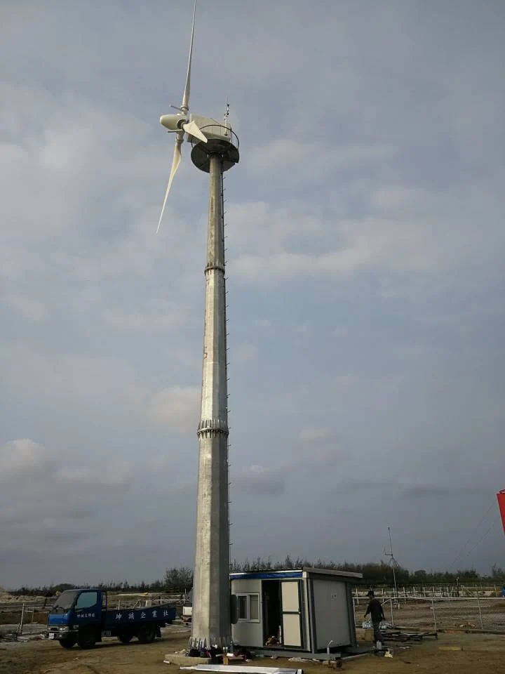 Easy Installation Tilt-up Tower 5kw Generator Wind Turbine Varialbe Pitch Control Blades