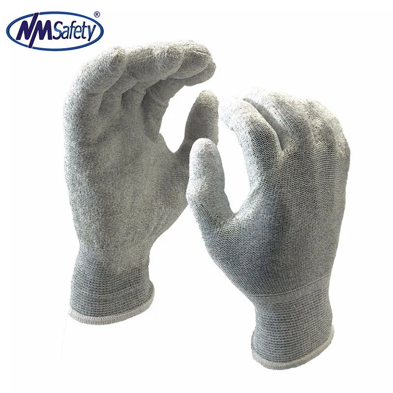 Nmsafety Carbon Liner Palm Coated PU ESD Glove