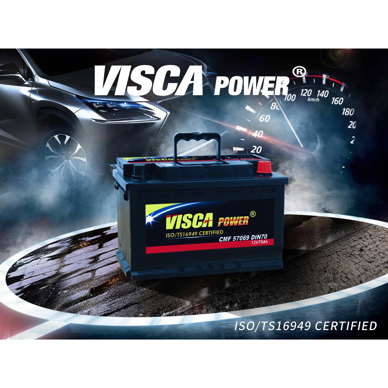 Factory Price Rechargeable Lead Acid Car Battery 12V 200ah Visca Power