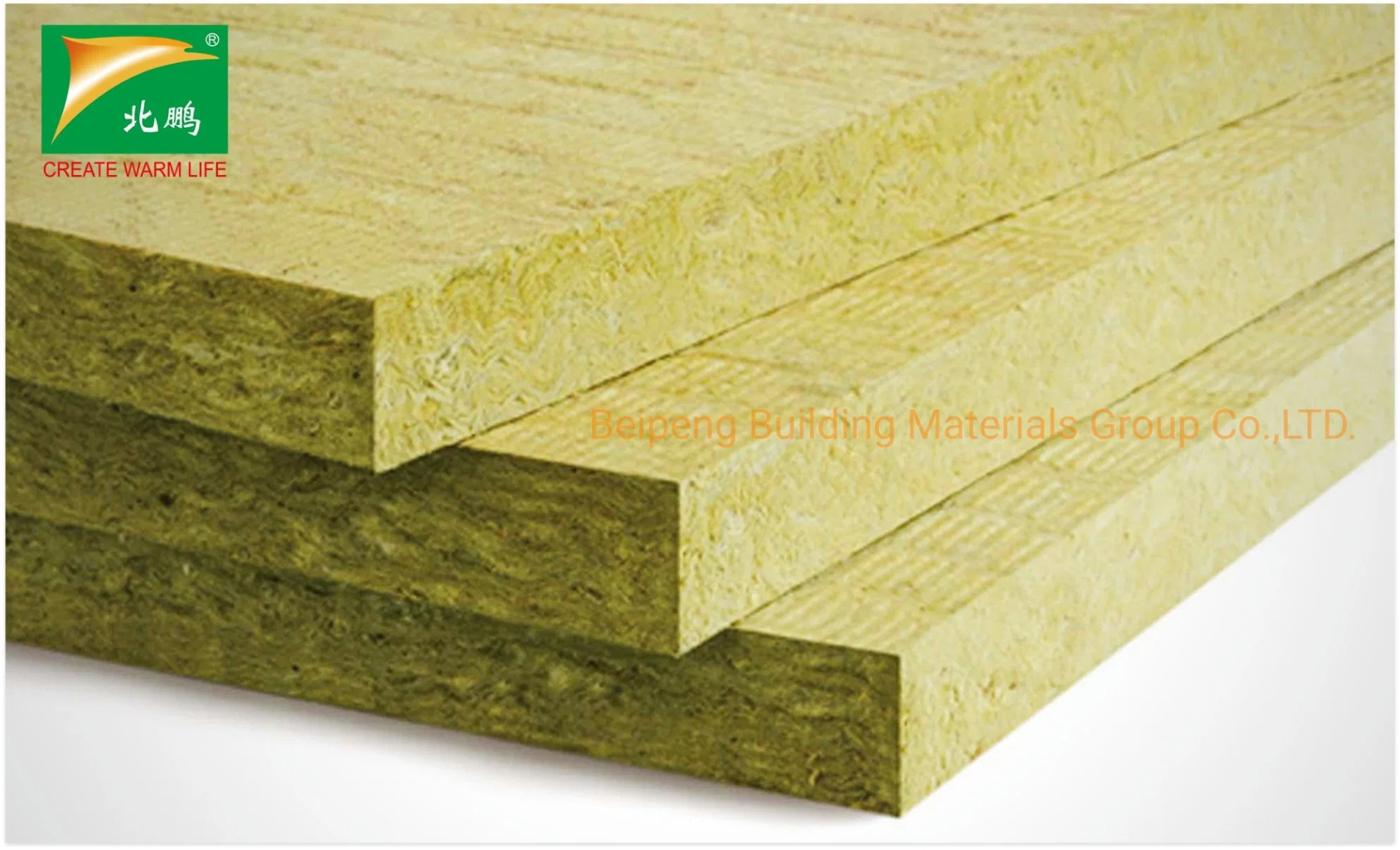 High Quality Rock Wool 50mm Thickness Soundproof Thermal Insulation Board for Building Fireproof