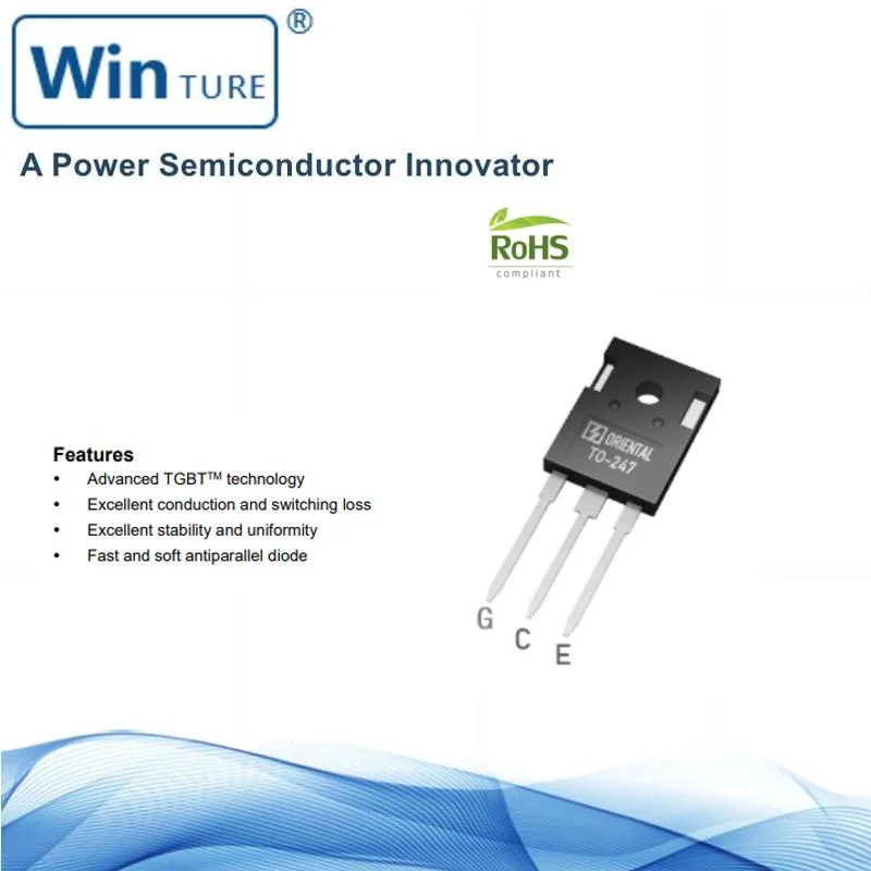 150&deg; C Operating Temperature 10&micro; S Short-Circuit Tolerance 1200V 40A Frd Built-in Ost40n120hmf to-247n Field Stop Trench IGBT