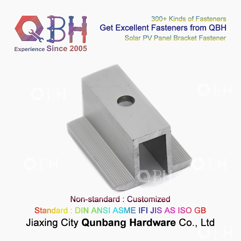 Qbh OEM ODM Hot-Selling Standard & Customized General-Purpose PV Photovoltaic Bracket Tin Roof Aluminum Alloy Solar Bracket Building Constructure Hardware