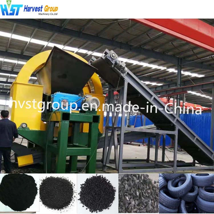 Tire Recycling Tyre Shredder Machine for Process Used Tyres to Rubber Powder