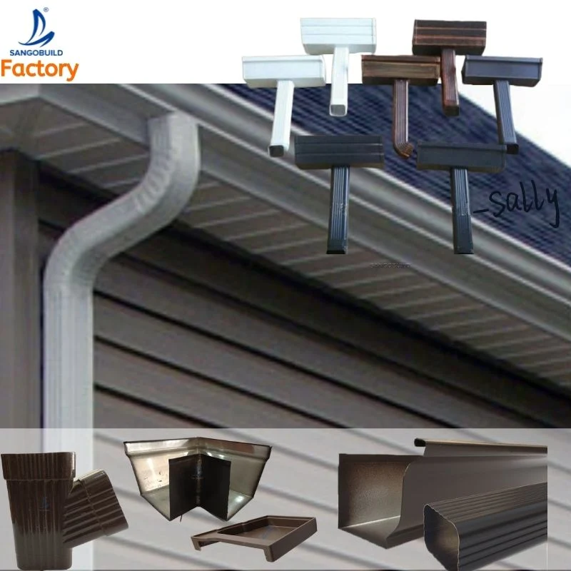 Not Rust Stainless Steel Channel Drain Gutter System Aluminum Downspout for Rain Water Collection