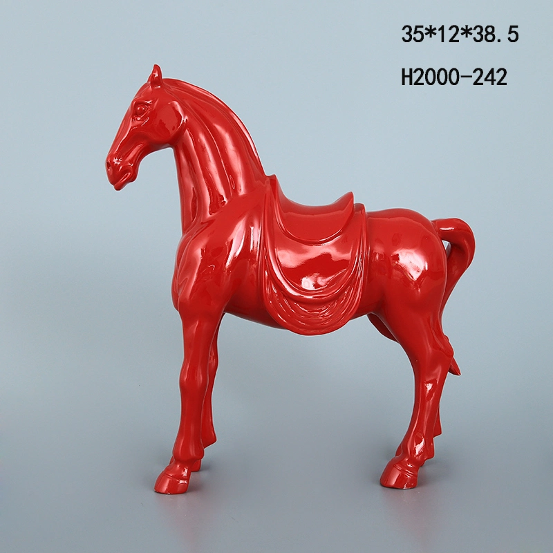 Presente para ele Escultura de cavalos Sala de estar resina Epoxy Collectible Figura