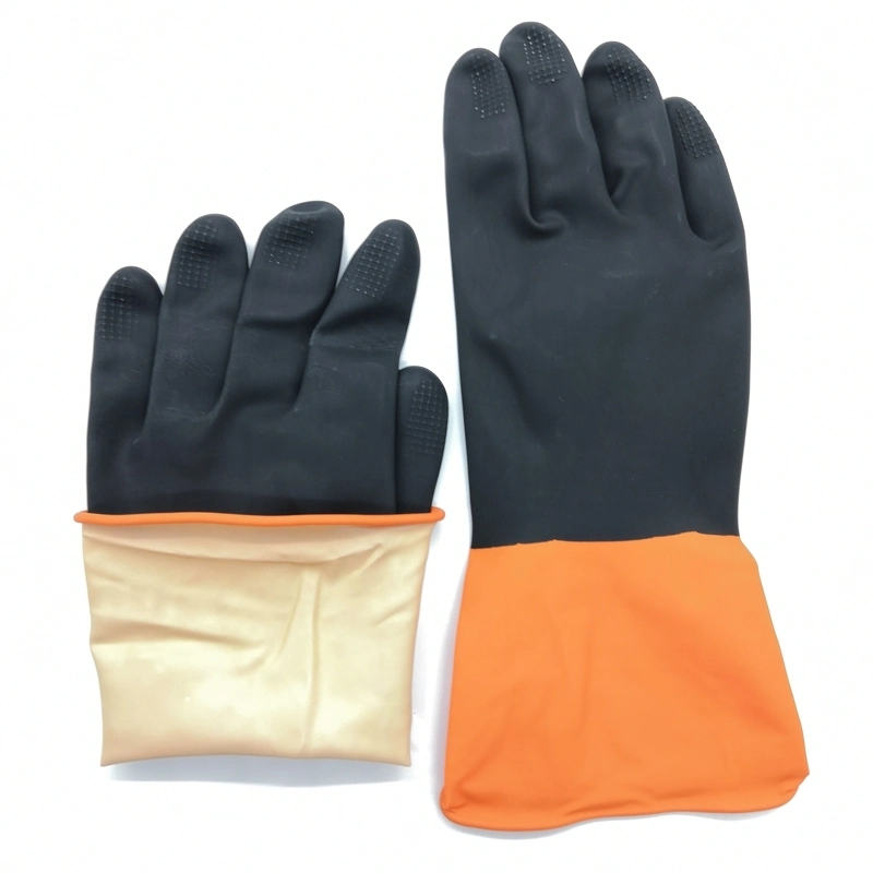 Waterproof Washable Textured Grip Sun Brand Heavy Duty Rubber Gloves