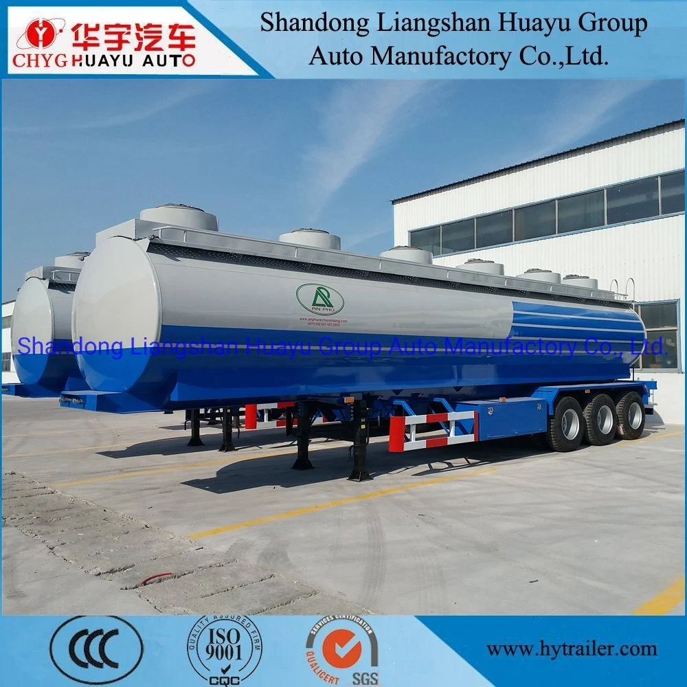 3 Axle 50/60/70 Cbm Carbon Steel/Stainless Steel/Aluminum Alloy Tank/Tanker Truck Semi Trailer for Oil/Fuel/Diesel/Gasoline/Crude/Water/Milk Transport