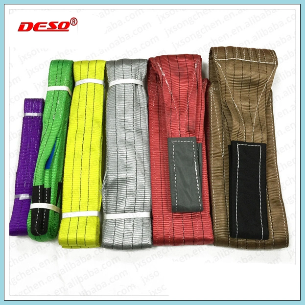 Heavy Duty Polyester Flat Webbing Sling / Lifting Belt