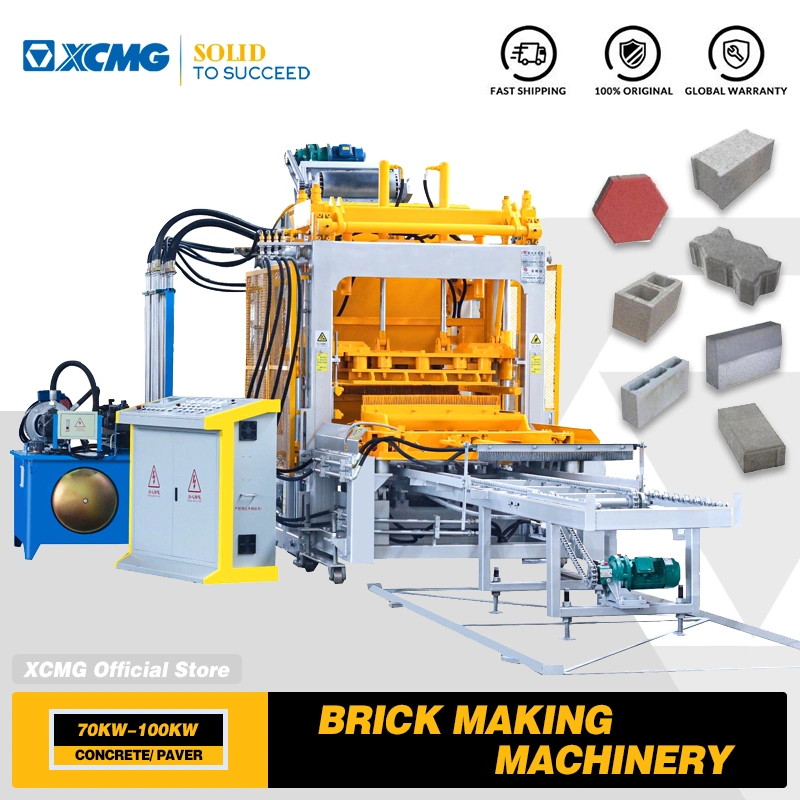 XCMG Full Automatic hidráulico sólido haver bloqueio de caixa de kerbstone Hollow Cimento concreto solo Clay Brick bloco fazendo Máquina preço para Venda