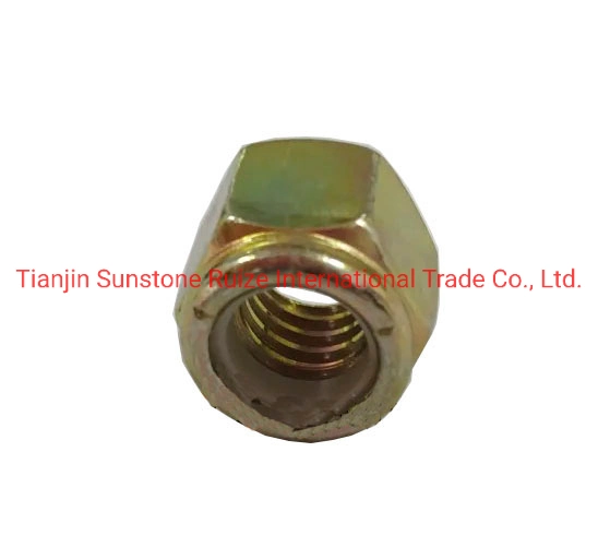 DIN985 Yellow Zinc Plated Hexagon Nylon Insert Lock Nut M5