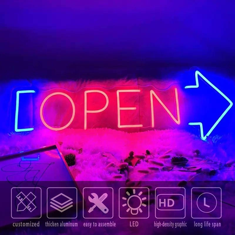 Wall Mounted Shop Front Open Sign LED Neon Light