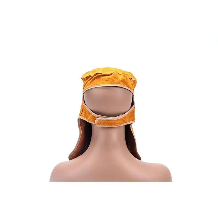 Leather Welding Hood Helmet 60cm Protector Cap for Welder Welding Work Workplace Safety Gloves