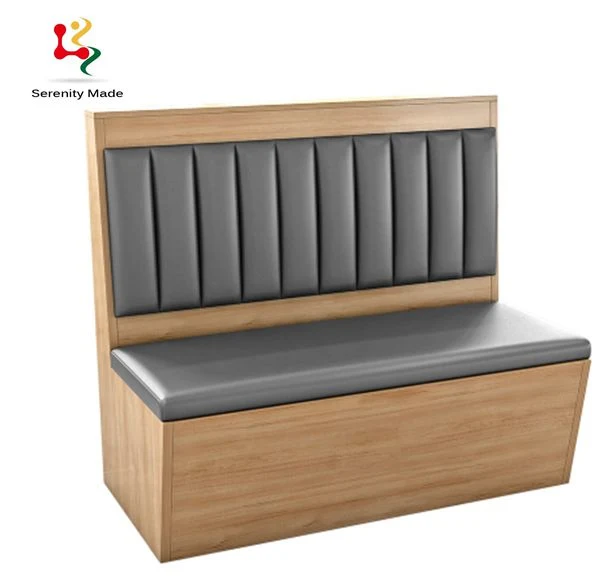 Custom Cafe Shop Restaurant Banquette Seating Timber Base Booth Sofa Restaurant Furniture