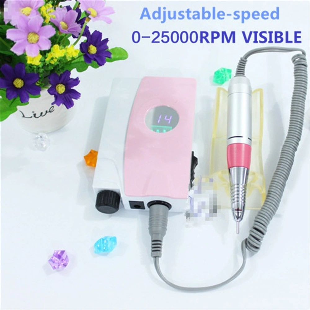 New 25000rpm Cordless Portable Rechargeable Nail Art Electric File Manicure Pedicure Machine Rechargeable Nail Drill