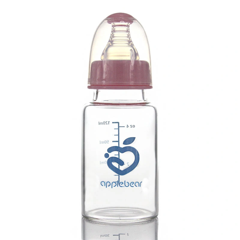 Cheap and Portable Milk Bottle High Borosilicate Glass Baby Feeding Bottle