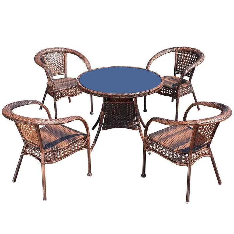 Platzsparender Garten Balkon Wicker Gartenmöbel Rattan Patio Set