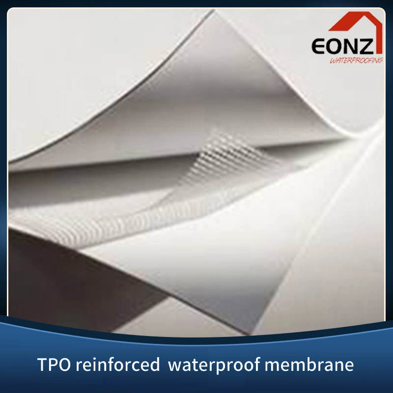 Tpo Waterproof Membrane with ISO Certificate (Concrete Roofs or Construction Projects)