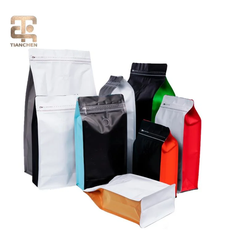 Bolsas de plástico Fabricación de granos de café Embalaje Doypack aluminio Zip Pouch