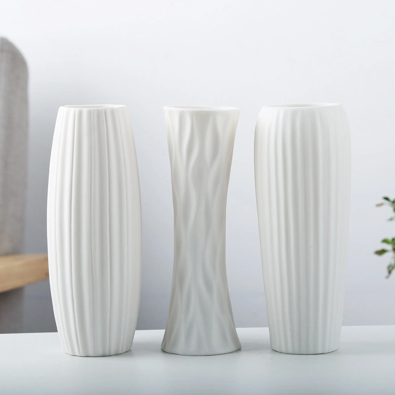 White Ceramic Flower Vase for Home Decoration Decorative Tabletop Centerpiece Vase/Flower Pot