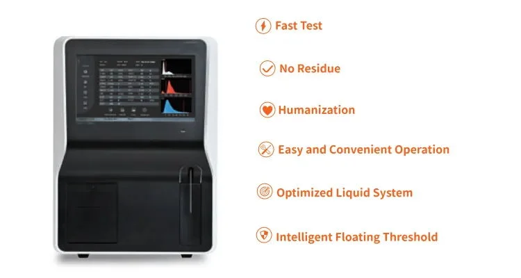 Wbc automatizada 3 parte de diagnósticos biológicos teste sanguíneo veterinários máquina CBC