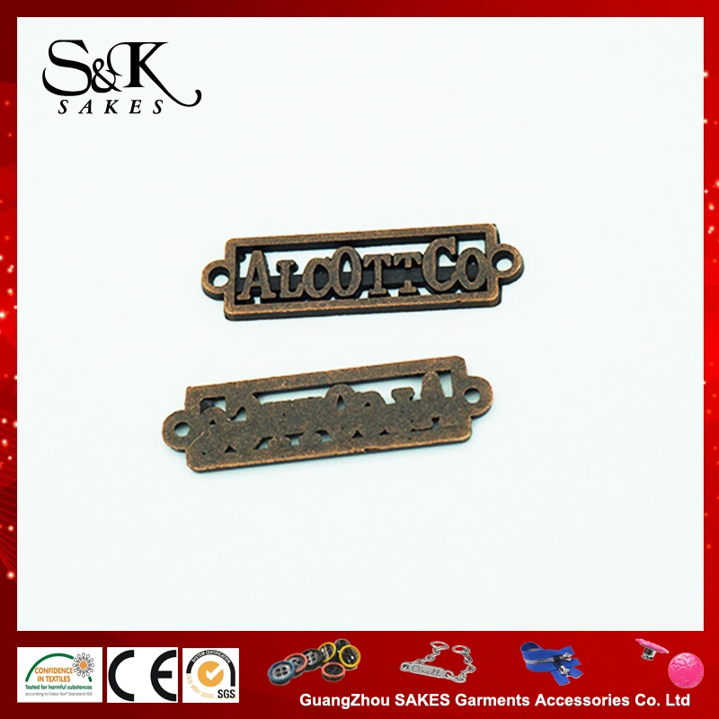 Customised Design Metal Badge Alloy Plate Use in Garments