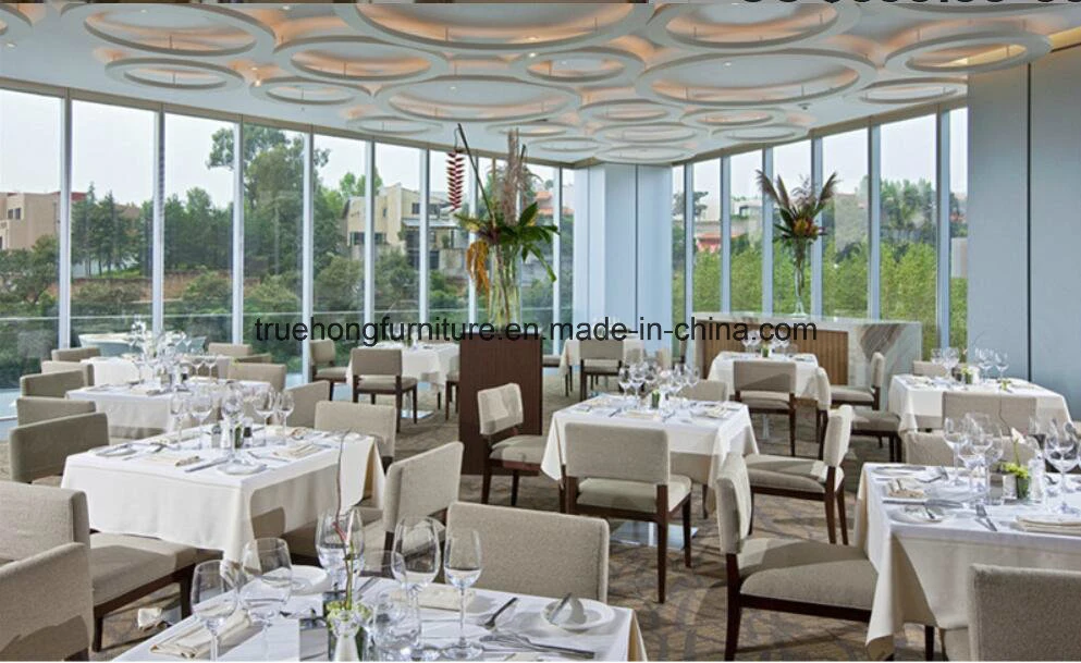 Fabricação de profissionais móveis de projeto de Hotel 5 Estrelas Restaurante /Lobby Madeira Mobiliário mobiliário de jantar em madeira de nogueira fábrica de móveis chinês