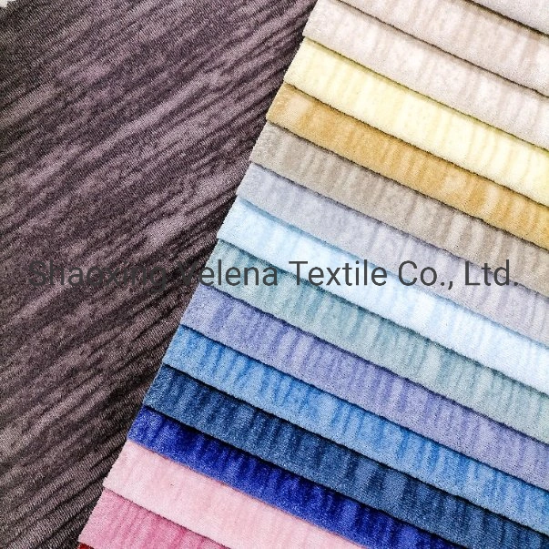 Polyester Velvet Original Dyeing with Brush Design knitting Home Textile Upholester Fabric