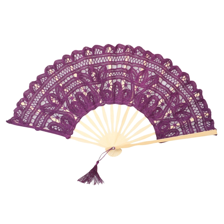 Wedding Favor Gifts Bamboo Lace Hand Fan for Guest