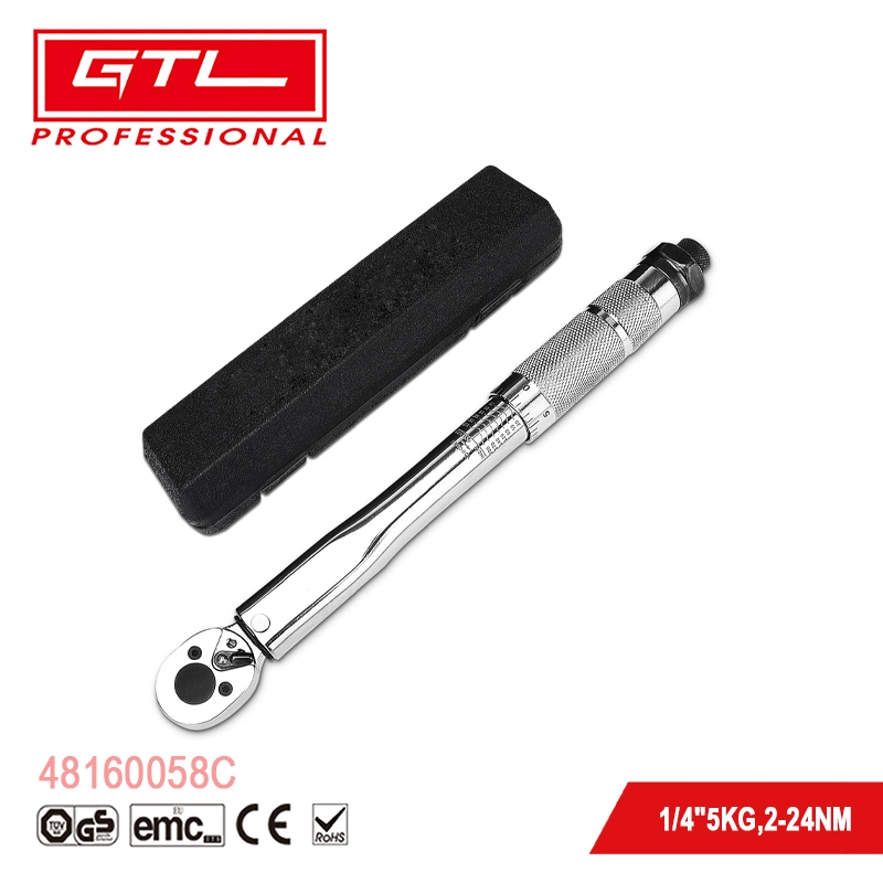 1/4" Drive Chrome Vanadium Steel 5kg, 2-24nm Torque Wrench (48160058C)