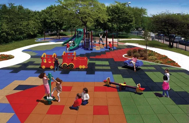 Customized Anti-Slip Safety Rubber Tile Floor Rubber Sheet for Kids Playground/Walkway/Park /Yard Floor/Garden