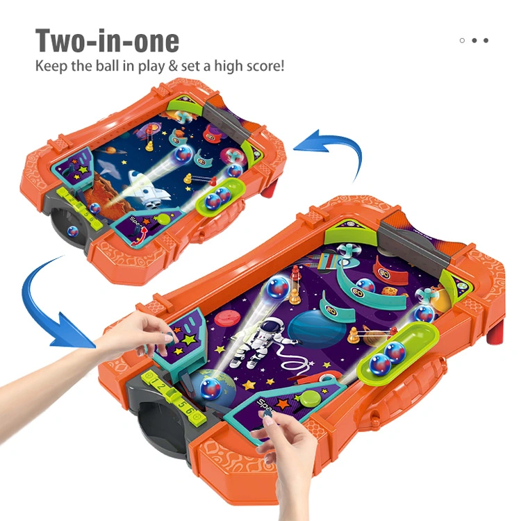 New Shooting Table Top Handheld Toys Plastic Mini Pinball Game Machine Kids Desktop Pinball Board Game