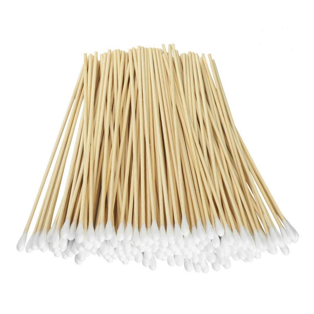 100 PCS Cabeça Dupla Cotonete Bamboo Cotonetes bastões de madeira gomos descartáveis de algodão para o nariz ouvidos as Ferramentas de Limpeza