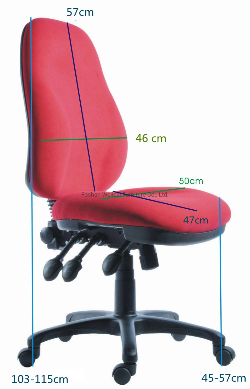 Silla de oficina ejecutiva para gerentes de computadora con mecanismo funcional resistente y ruedas de nailon.