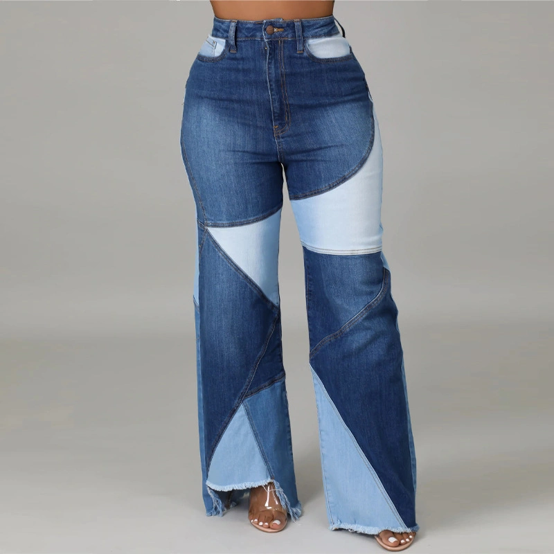 Autumn Fashion Solid Color Casual Jeans Sexy MID Waist Women Flared Jeans Wear