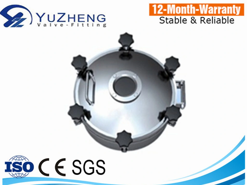 Sanitary Stainless Steel Food Grade SS304 Round Manhole