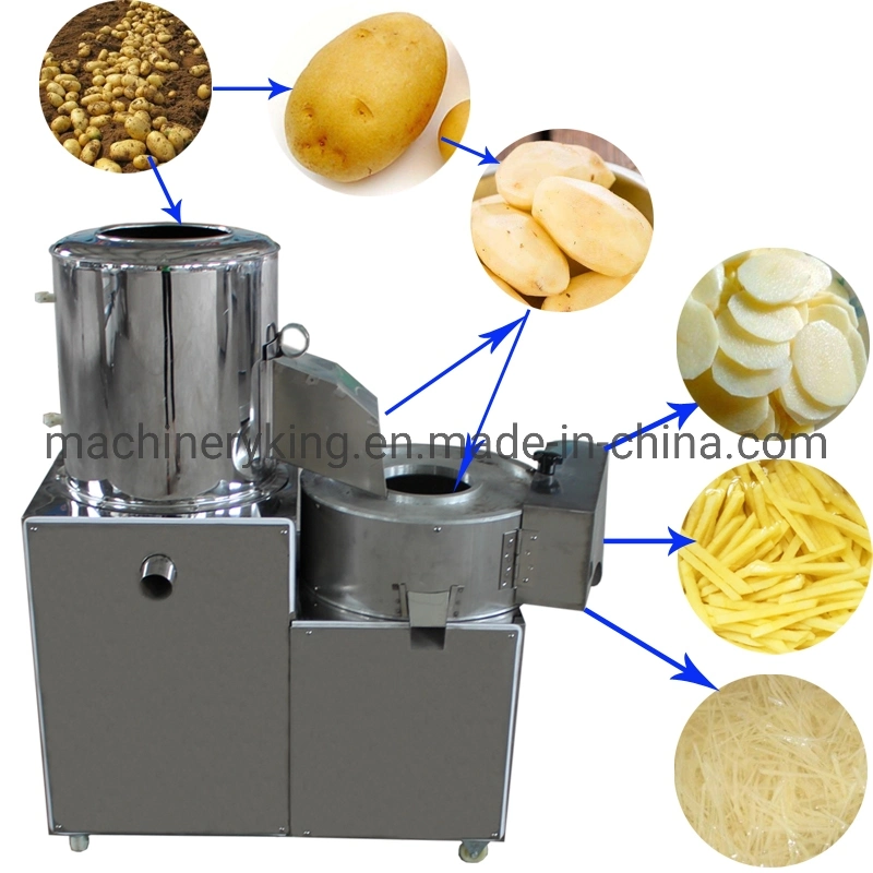 Industrial Electric Carrot Cassava Potato Peeler Potato Washing Peeling Cutting Machine