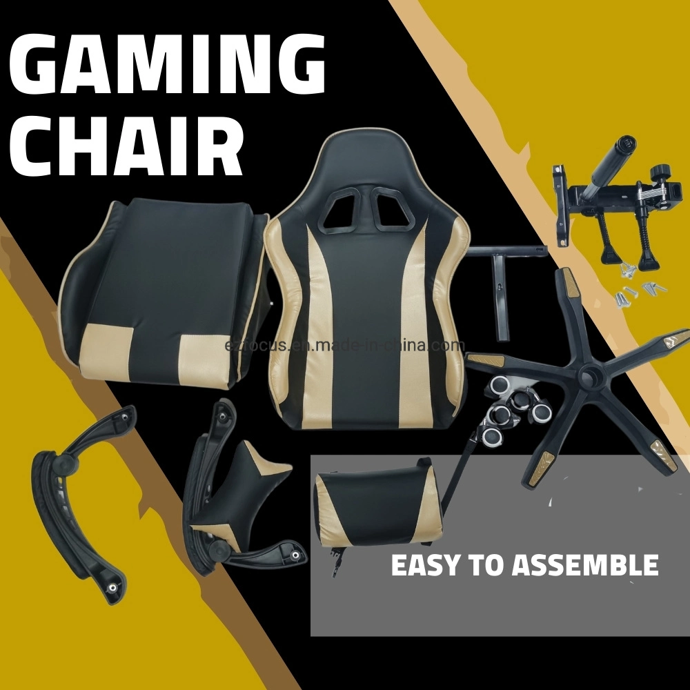 Gaming Chair Office Chair Racing Chair with Lumbar Support Arms Headrest High Back PU Leather Desk Chair Rolling Swivel Adjustable Computer Chair Wyz14469